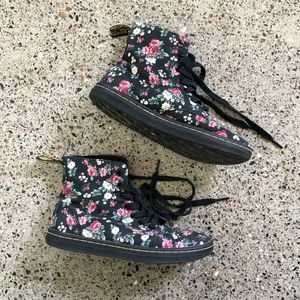 Dr Martens Floral Canvas Boots